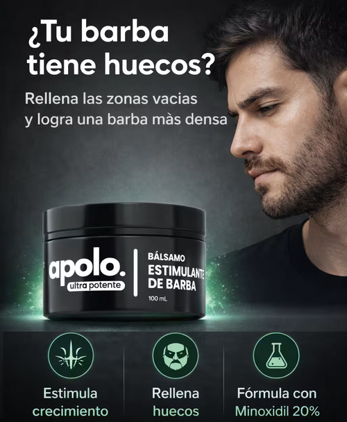 Apolo Estimulante de Barba – Desata una Barba Más Abundante, Gruesa y Masculina