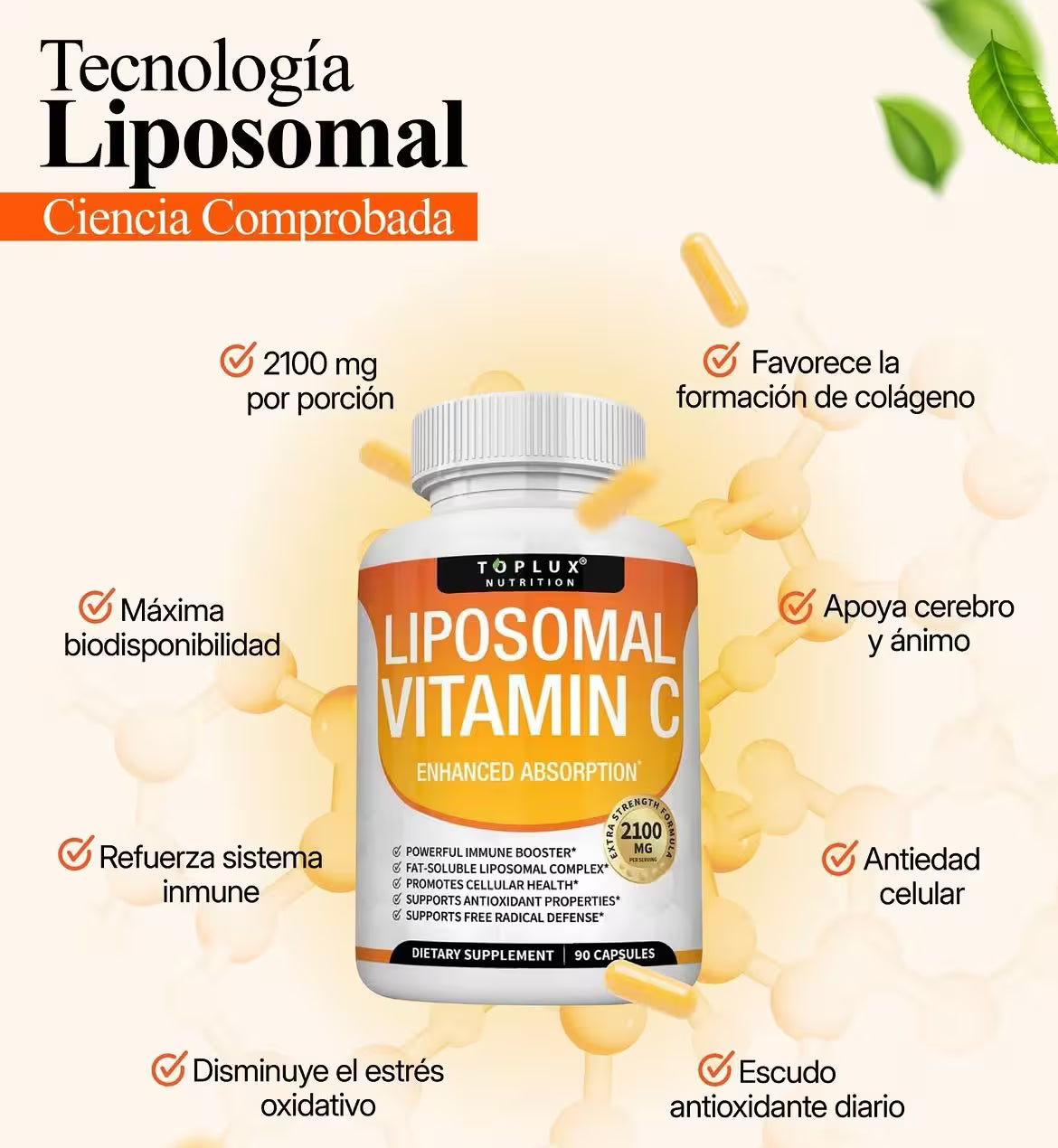 Liposomal Vitamina C - Defensas Fuertes Todos los Días